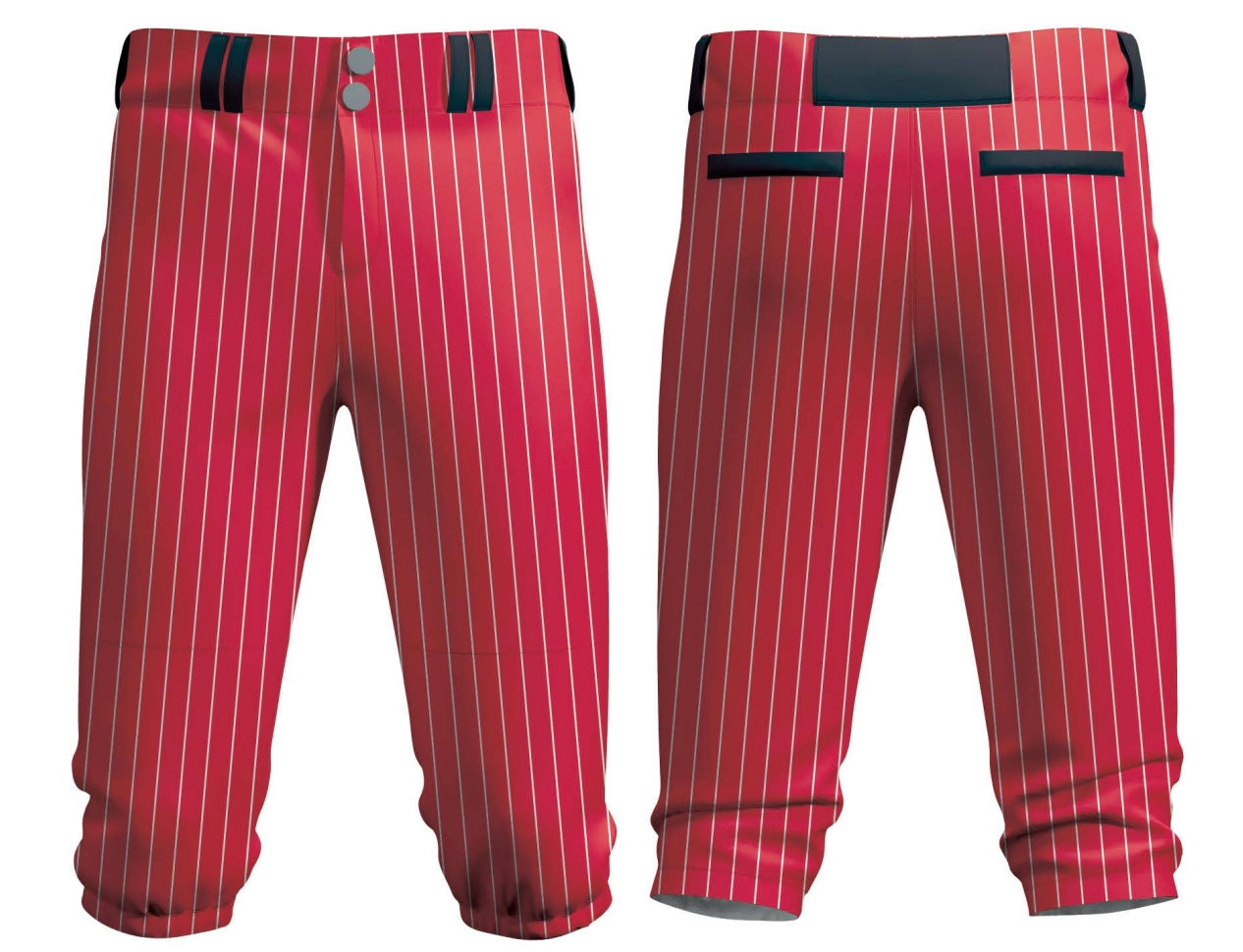 Red Pinstriped Knicker Uniform Pants