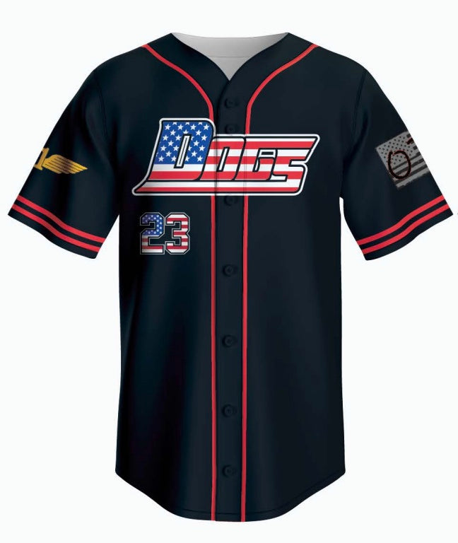 Military Appreciation & Memorial Day Button Down Jersey (13U-18U)